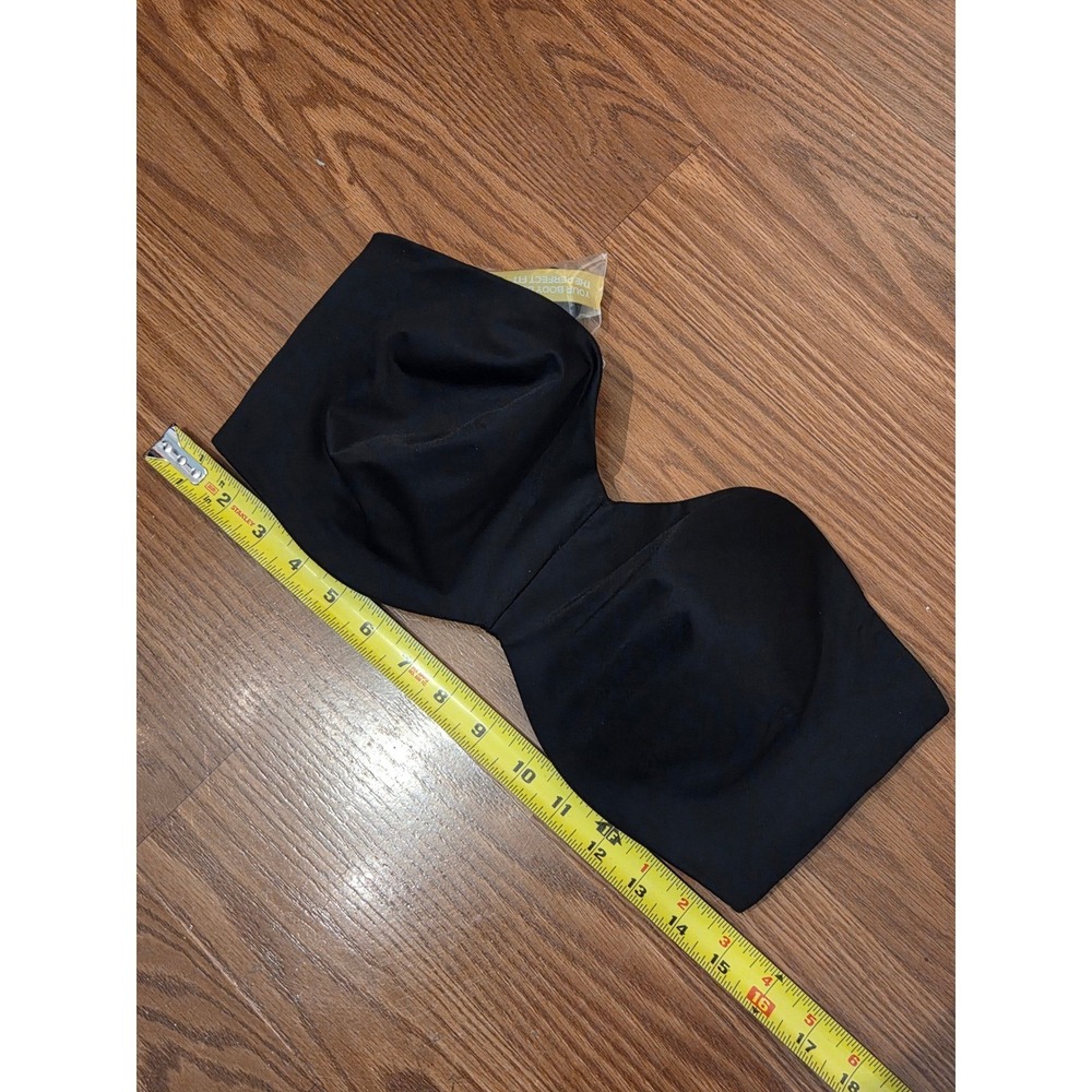 Delimira Womens Strapless Underwire Bra Black Molded Cup‎ W5925 Size 38DD NWT